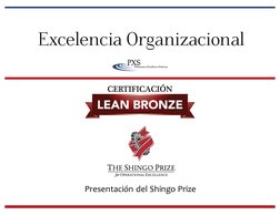 Excelencia Organizacional
Presentación  del  Shingo Prize
