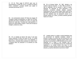 63.
El  Sr,  Ríos  pagó  $  637.20  para  que  le 
pavimentaran un patio de 13.5 m2 ¿Cuánto le costó el 
metro  cuadrado?  ¿C