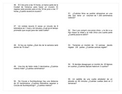 46.
El 3 de junio a las 10 horas, un barco parte de la 
Ciudad  de  Veracruz  para  hacer  un  crucero.  El 
regreso está pre