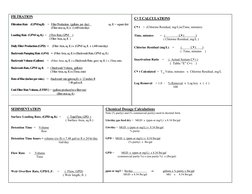 FILTRATION 
 
Filtration Rate     (GPM/sq.ft)      =  Filter Production   (gallons  per  day)      
 
sq. ft. =  square fee