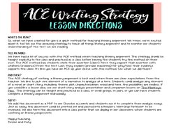 ACE Writing Strategy Overview | PDF | Essays | Communication