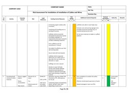 Cable Installation Risk Assessment | PDF | Personal Protective ...