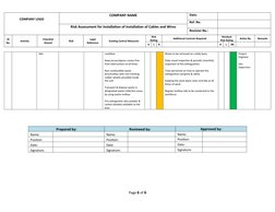 Cable Installation Risk Assessment | PDF | Personal Protective ...