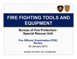Firefighting Tools and Equipment Guide | PDF | Fire Engine | Firefighting