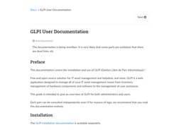 GLPI User Documentation Overview | PDF | Documentation | License