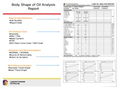 Lube Oil Analysis Report Overview | PDF | Pump | Clutch