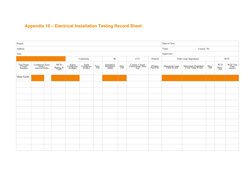 Electrical Installation Testing Record Sheet | PDF