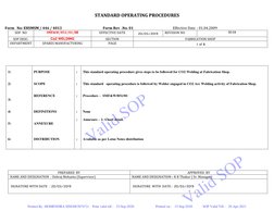 CO2 Welding Standard Operating Procedure | PDF | Welding | Construction