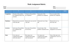 Math Problem Solving Rubrics Guide | PDF | Mathematics | Teaching ...