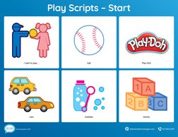 Play Scripts – Start
I want to play…
cars
ball
bubbles
Play-Doh
blocks
