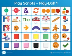 Play Scripts – Play-Doh 1
yes
blue
again
orange
bend it
Play-Doh
pink
different
green
roll it
rolling pin
white
and
red
to
th