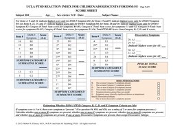 Ucla PTSD Reaction Index For Chldren and Adolescents - Dsm-5 Version ...