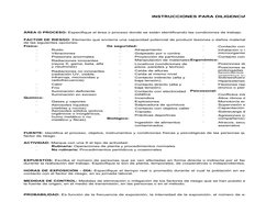 INSTRUCCIONES PARA DILIGENCIAR EL FORMA
BS 88
Físico:
De seguridad:
·
Contacto con fluidos corpor
·
Ruido
·
Atrapamiento
·
·