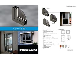 Sistemas Aluminio
Xelentia 43
Ventana fija, proyectante, abatible y puerta
Xelentia 43 
proyectante
Xelentia 43 
puerta
Xelen