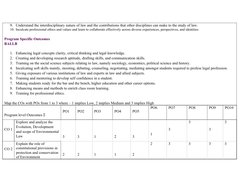 9. Understand the interdisciplinary nature of law and the contributions that other disciplines can make to the study of law.