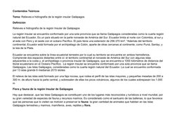 Contenidos Teóricos 
Tema: Relieves e hidrografía de la región insular Galápagos (https://galapagossantacruz.com/es-ec/galapa