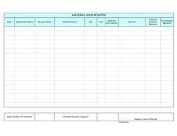 Material Issue Register Format Guide | PDF