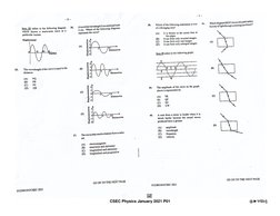 CSEC Physics Jan 2021 Paper 1 | PDF | Science & Mathematics