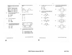 CSEC Physics Jan 2021 Paper 1 | PDF | Science & Mathematics