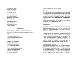 Venid almas fieles
Besad con anhelo
La llave del cielo
La cruz del señor
Amemos cristianos
La cruz del amado
Jesús que enclav