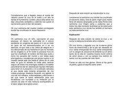 Consideramos que a llegado Jesús al monte del
calvario ponen la cruz en el suelo y en ella se
tiende el humildísimo cordero J