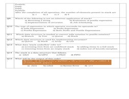 Push(4);
Pop();
Pop();
Push(5);
After the completion of all operation, the number of elements present in stack are