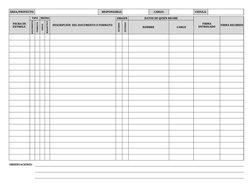 ÁREA/PROYECTO:
RESPONSABLE:
CARGO:
CEDULA:
TIPO
MEDIO
DESCRIPCIÓN  DEL DOCUMENTO O FORMATO 
ORIGEN
DATOS DE QUIEN RECIBE
FIRM