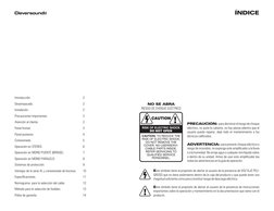 Este símbolo tiene el propósito de alertar al usuario de la presencia de VOLTAJE PELI-
GROSO que no tiene aislamiento dentro