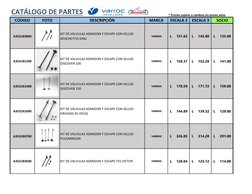 * Precios sujetos a cambios sin previo aviso
CODIGO
FOTO
DESCRIPCIÓN
MARCA
ESCALA 2
ESCALA 3
SOCIO
CATÁLOGO DE PARTES
A353183