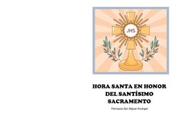 Hora Santa de Adoración al Santísimo | PDF | eucaristía | Pecado