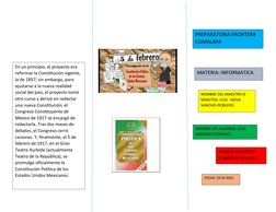 PREPARATORIA FRONTERA 
COMALAPA 
MATERIA: INFORMATICA 
NOMBRE DEL ALUMNO: SAUL 
LORENZO GONZALES
NOMBRE DEL MAESTRO O 
MAESTR