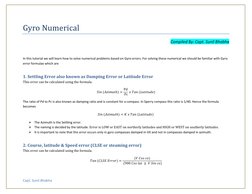 Gyro Error Calculation Techniques | PDF | Compass | Gyroscope
