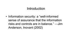 Information Security Presentation Overview | PDF | Computer Security ...