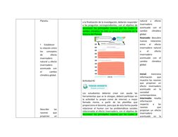 Planeta. 
•
Establecer
la relación entre
los  conceptos
de
 
efecto
invernadero
natural y efecto
invernadero
acentuado  con
e