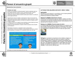 -------Cuaderno de acompañamiento Grupal --------
Planear el encuentro grupal:
Momento Dos: Crear y Conversar
Servicios Desar