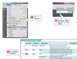 2
Escribir el código 
del 
filtro. 
Usar 
guiones 
si 
los 
tuviese.
1
3
El 
resultado 
a p a r e c e r á 
resaltado.
