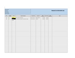 Prime Contractor:
Request For Information Log
Project Name:
Project Manager:
Project Description:
RFI #
Priority
Request Desc