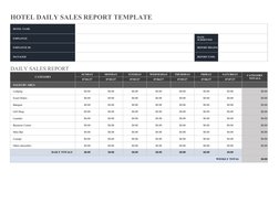 Hotel Daily Sales Report Template | PDF