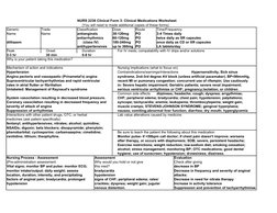 INDEX
NURS 2236 Clinical Form 3: Clinical Medications Worksheet
     (You will need to made additional copies of these forms)