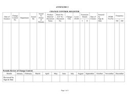 Change Control Register Template | PDF