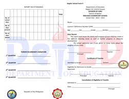 DepEd School Form 9 Report Card | PDF | Social Institutions