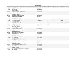 Vendor Name & Address
Vendor
Phone/Fax Number
Prequal Exp Contractor's  Rated Capacities
Bid Bond Exp
ACC000
(860)582-3745
AC