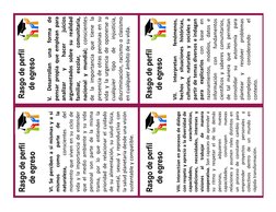 Rasgo de perfil 
de egreso
Rasgo de perfil 
de egreso
Rasgo de perfil 
de egreso
Rasgo de perfil 
de egreso
V.
Desarrollan
un