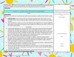 Material elaborado por: Prees Materiales 2022 
importantes del cuento, les entregare  sus hojas de reportes de lectura pa