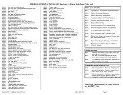 Specimen Code CPT Code Reference for Pathology Specimens | PDF | Pathology | Biopsy