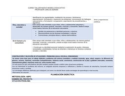 CURSO TALLER NUEVO MODELO EDUCATIVO
PROFESOR CARLOS ADRIAN 
identificación de regularidades; modelación de proceso y fenómeno