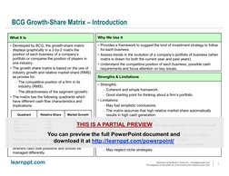 BCG Growth-Share Matrix Overview | PDF