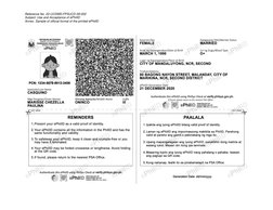 Sample Official Format of Printed ePhilID PDF | PDF | Technology ...