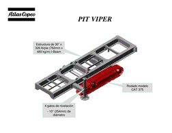 Specialty Equipment Business Unit
PIT VIPER  
Rodado modelo
CAT 375 
Estructura de 30” x 
326 lb/pie (762mm x 
485 kg/m) I-Be