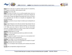 5 
OBRA: BURLESQUE 
AUTOR: Textos Adaptados de José Gabriel Núñez y Aquiles Nazoa 
“Lo que el alma hace por su cuerpo